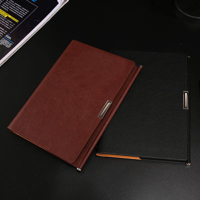 A5 Customized Logo PU Leather Notepad with 100 Sheets Inner Pages and Daily Weekly Monthly Planner