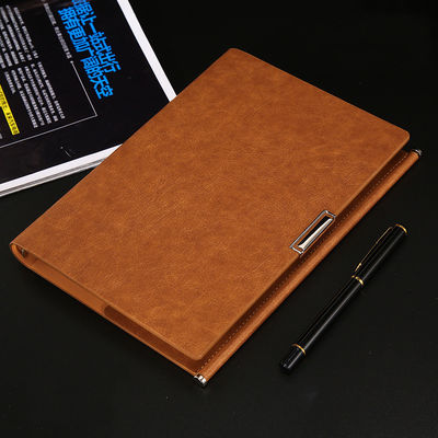 A5 Customized Logo PU Leather Notepad with 100 Sheets Inner Pages and Daily Weekly Monthly Planner