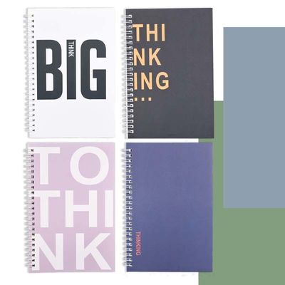 Customized Print Promotion A4 A5 School Notebook with Paper Cover and 60 Inner Sheets