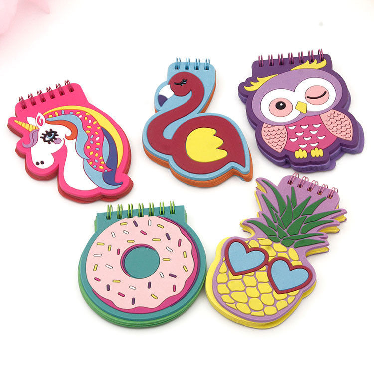 Creative Cartoon Design PVC Cover Loose Leaf Notepad for Portable Notetaking